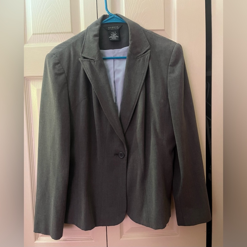 Grey Size 12 George Stretch Blazer